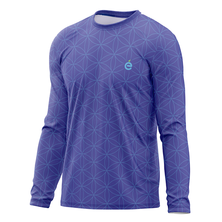 Euphoric Life Flower of Life all over print shirt in indigo.