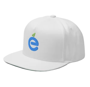 Euphoric Life OG Snapback hat in white, blue and green colorway.